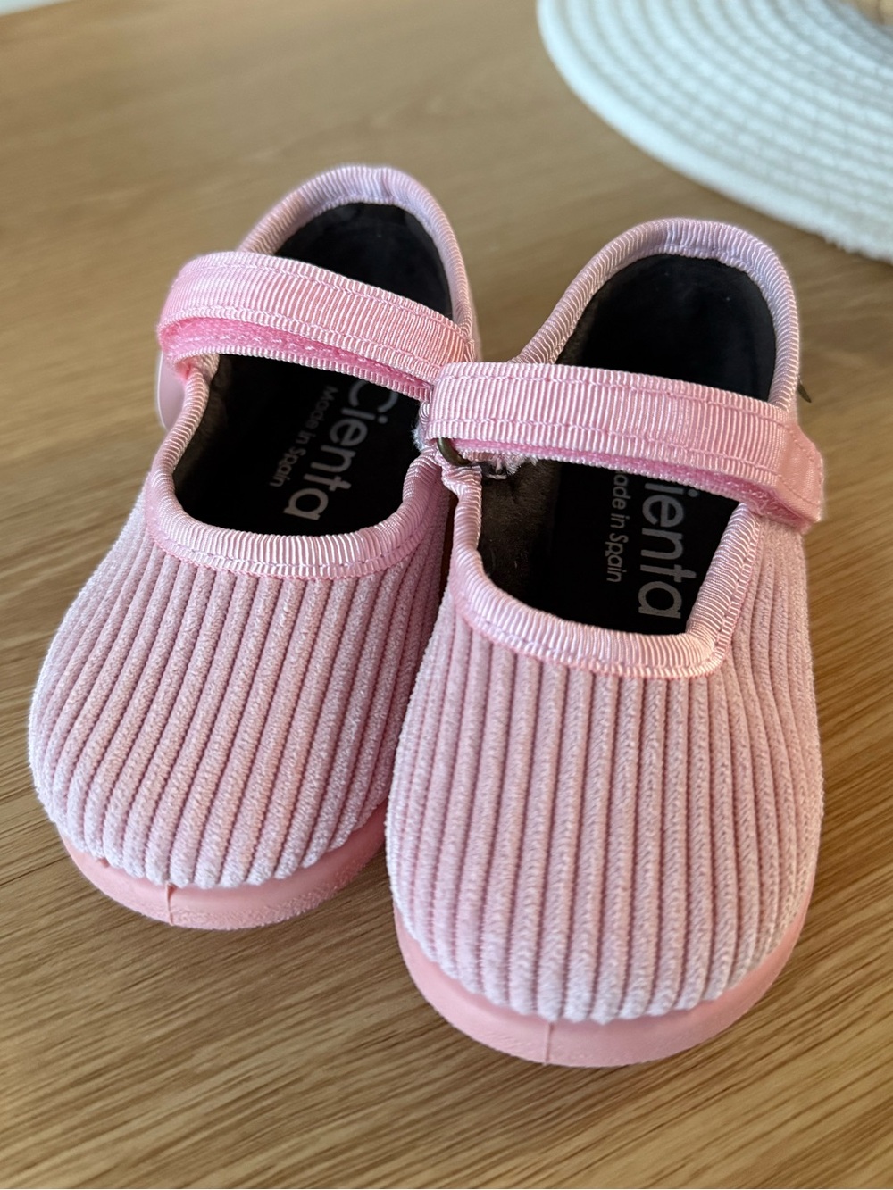 Kids Pink Cienta Corduroy Shoes NEW